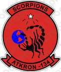 STICKER USN VF 134 SCORPIONS