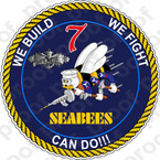 STICKER USN MCB 7 SEABEE CAN DO