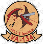 STICKER USN VA 134 HELLS RAZORS