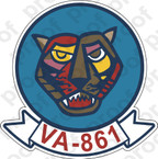 STICKER USNR VA 861 ATTACK SQUADRON
