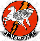 STICKER USN VAQ 34 ELECTRIC HORSEMEN
