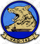 STICKER USN VAQ 142 GREY WOLVES A