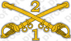 STICKER U S ARMY BADGE 1st 2nd Cavalry Sabers