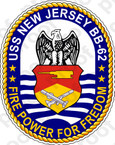 STICKER USN US NAVY BB 62 USS NEW JERSEY