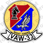 STICKER USN VAW 33 NIGHT HAWKS