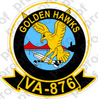 STICKER USN VA 876 GOLDEN HAWKS