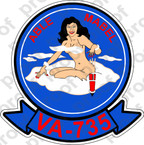 STICKER USN VA 735 ABLE MABEL