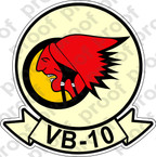 STICKER USN VB 10 BOMBING SQUADRON