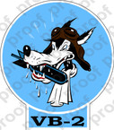 STICKER USN VB 2 BOMBING SQUADRON