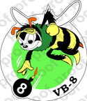 STICKER USN VB 8 BOMBING SQUADRON