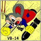 STICKER USN VB 14 BOMBING SQUADRON