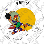 STICKER USN VBF 9 ATTACK BOMBING SQUADRON