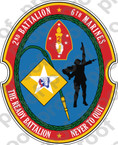 STICKER USMC UNIT   2ND BATTALION 6TH MARINE REGIMENT ooo Lisc# 20187