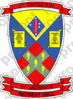 STICKER USMC UNIT   2ND BATTALION 5TH MARINE REGIMENT ooo Lisc# 20187
