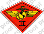 STICKER USMC UNIT   2ND MARINE AIRWING A ooo Lisc# 20187