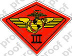 STICKER USMC UNIT   3RD MARINE AIRWING A ooo Lisc# 20187