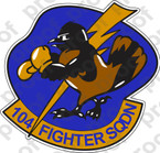 STICKER USAF 104TH FIGHTER SQUADRON A