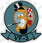 STICKER USN VF 3 FIGHTER SQUADRON
