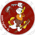 STICKER USAF 309TH FIGHTER SQUADRON B