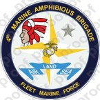 STICKER USMC 4th MAB MARINE AMPHIBIOUS BRIGADE