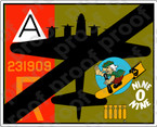 STICKER MILTARY AIRCRAFT B17 NINE O NINE DOWN V3