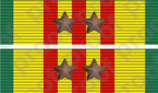 STICKER MILITARY RIBBON VIETNAM 2 STARS