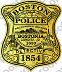 STICKER BOSTON POLICE BADGE DETECTIVE