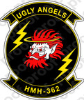 STICKER USMC HMH 362 UGLY ANGELS COL  ooo  USMC LISC NUMBER 20187