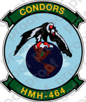 STICKER USMC HMH 464 CONDORS COL ooo  USMC LISC NUMBER 20187
