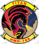 STICKER USMC HMH 769 TITAN COL ooo  USMC LISC NUMBER 20187