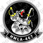 STICKER USMC HMLA 467 SABER C ooo  USMC LISC NUMBER 20187
