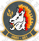 STICKER USMC HMH 461 IRONHORSE B COL ooo  USMC LISC NUMBER 20187