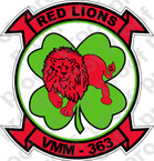 STICKER USMC VMM 363 RED LION ooo  USMC LISC NUMBER 20187