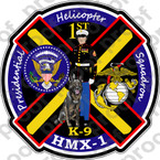 STICKER USMC HMX 1 Presidential K9 Dress Blues   ooo  USMC LISC NUMBER 20187