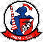 STICKER USMC HMM 365 BLUE KNIGHTS   ooo  USMC LISC NUMBER 20187