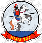 STICKER USMC HMM 764 MOONLIGHT A   ooo  USMC LISC NUMBER 20187