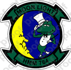 STICKER USMC HMM 764 MOONLIGHT B   ooo  USMC LISC NUMBER 20187
