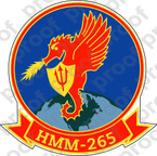 STICKER USMC HMM 265 DRAGONS B   ooo  USMC LISC NUMBER 20187