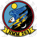 STICKER USMC HMM 263 THUNDER CHICKENS   ooo  USMC LISC NUMBER 20187
