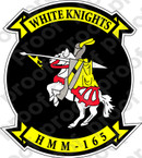 STICKER USMC HMM 165 WHITE KNIGHTS   ooo  USMC LISC NUMBER 20187
