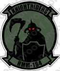 STICKER USMC HMM 164 KNIGHTRIDERS   ooo  USMC LISC NUMBER 20187