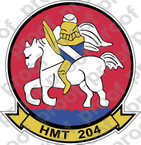 STICKER USMC HMT 204 WHITE KNIGHTS   ooo  USMC LISC NUMBER 20187