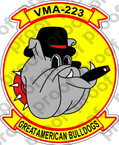 STICKER USMC VMA 223 Great American Bulldogs B   ooo  USMC LISC NUMBER 20187