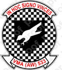 STICKER USMC VMA 533 HAWKS   ooo  USMC LISC NUMBER 20187