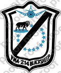 STICKER USMC VMA 214 BLACK SHEEP B   ooo  USMC LISC NUMBER 20187