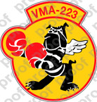STICKER USMC VMA 223 Great American Bulldogs A   ooo  USMC LISC NUMBER 20187