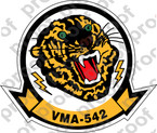 STICKER USMC VMA 542 TIGERS   ooo  USMC LISC NUMBER 20187