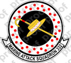STICKER USMC VMA 332 MOONLIGHTERS   ooo  USMC LISC NUMBER 20187