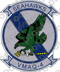 STICKER USMC VMAQ 4 SEAHAWKS   ooo  USMC LISC NUMBER 20187