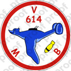 STICKER USMC VMB 614 Ruptured Ducks   ooo  USMC LISC NUMBER 20187